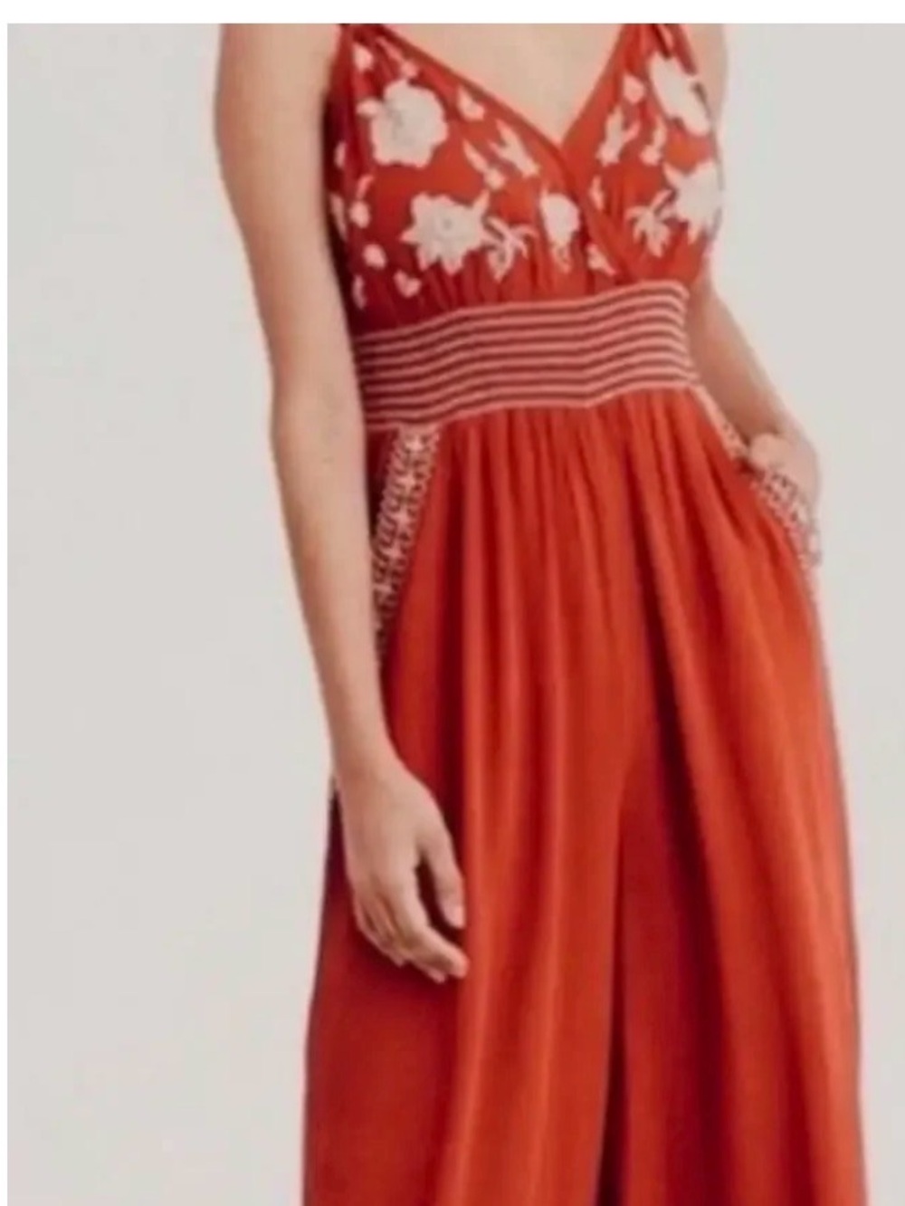 AE Wide-Leg Red Jumpsuit